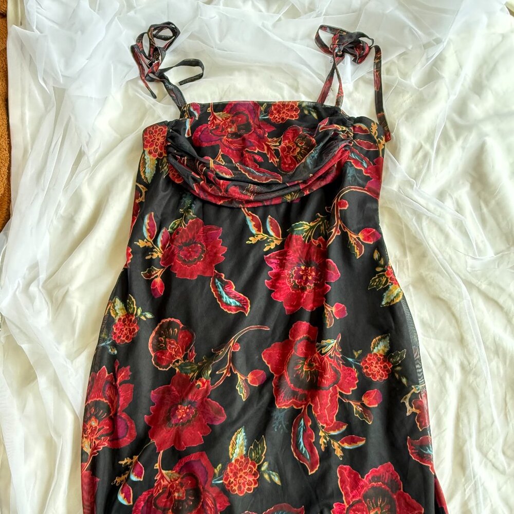 Cider Mesh Floral Mini Dress – Size 0XL/12/14 (Curve Collection)